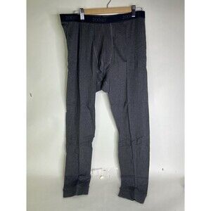 2xist Essential Cotton Long John Pants Under Layer Charcoal Gray Mens Size XL